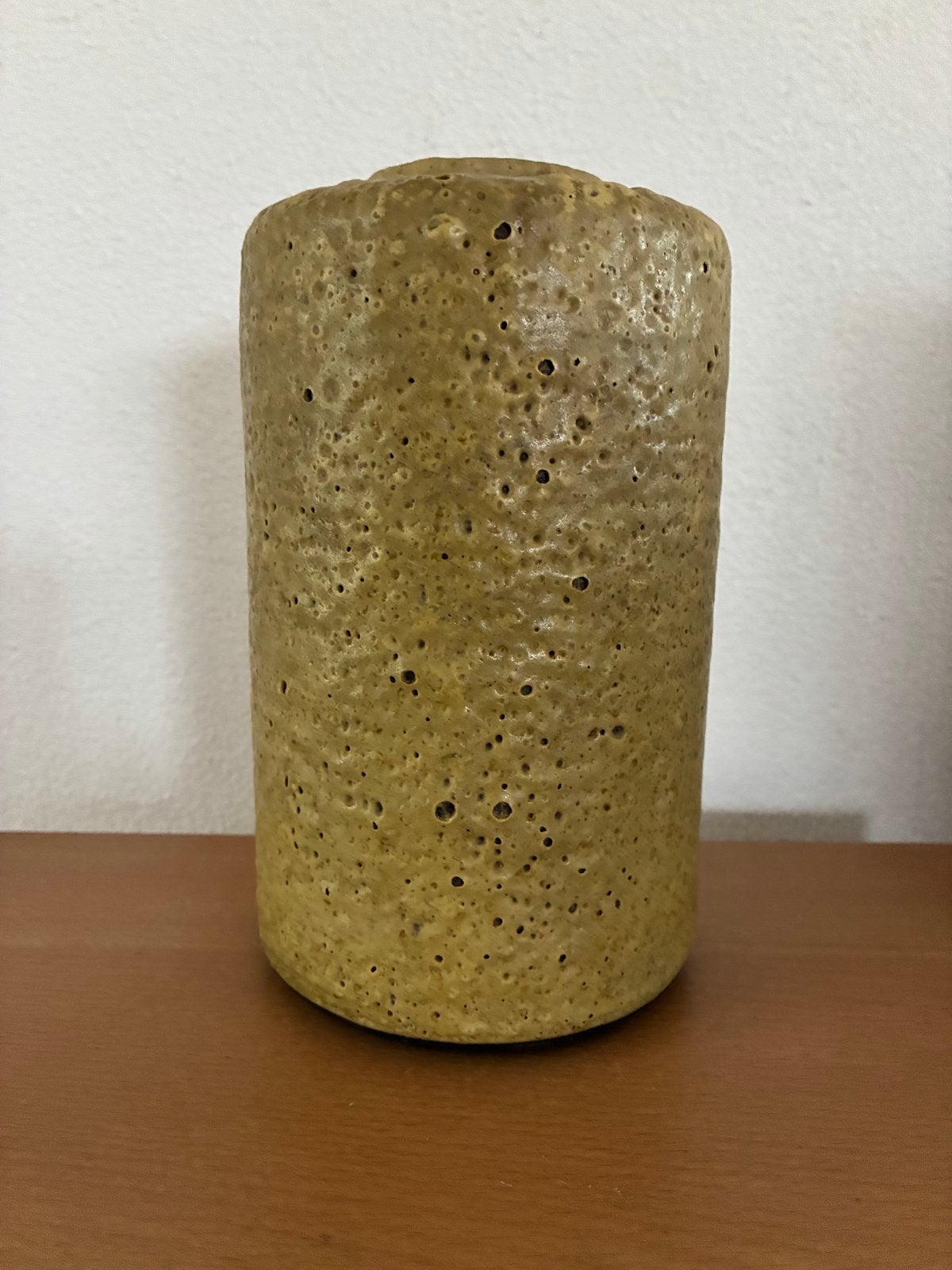Derk Holman vaas geel bruisglazuur 60-4914, 19 cm hoog, Ophalen of Verzenden