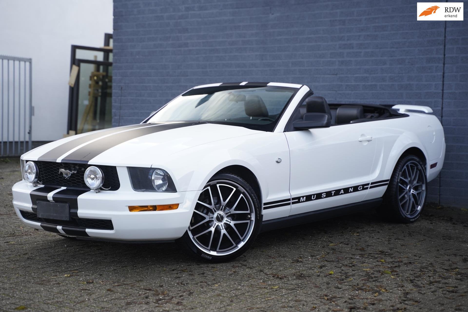 Ford USA Mustang 4.0 V6 Cabrio Handbak, Leder, Lage km-stand, Auto's, Achterwielaandrijving, Gebruikt, Zwart, Cabriolet