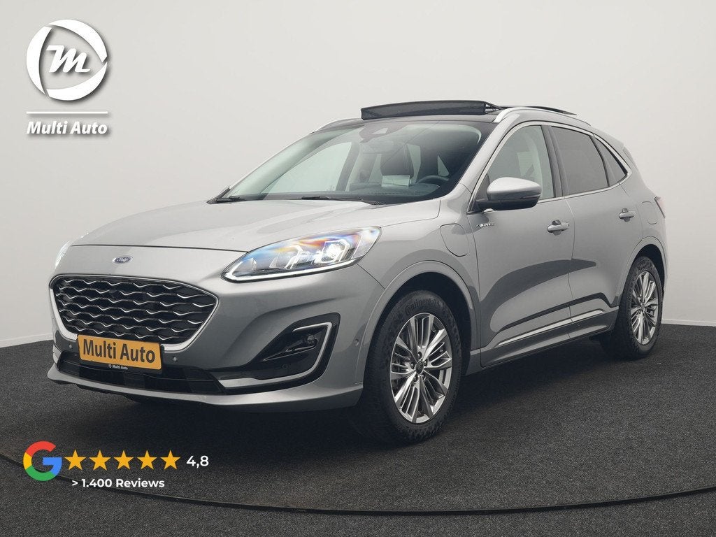 Ford Kuga 2.5 Vignale PHEV 225pk Dealer O.H | Panodak | Head, Auto's, Ford, Gebruikt, Zwart, 4 cilinders, Bedrijf