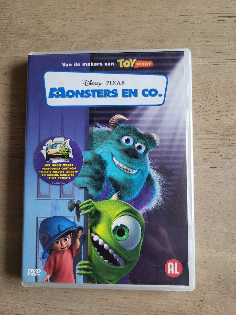 Monsters en Co. DVD - Disney Pixar Klassieker, Nederlands, Tekenfilm, Ophalen of Verzenden, Zo goed als nieuw