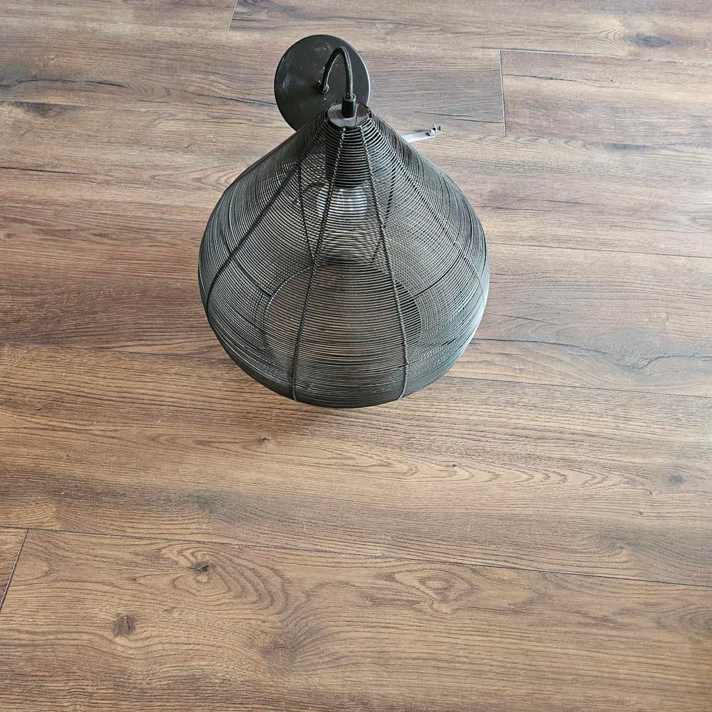 Zwarte spiraal lamp, Ophalen of Verzenden, Zo goed als nieuw