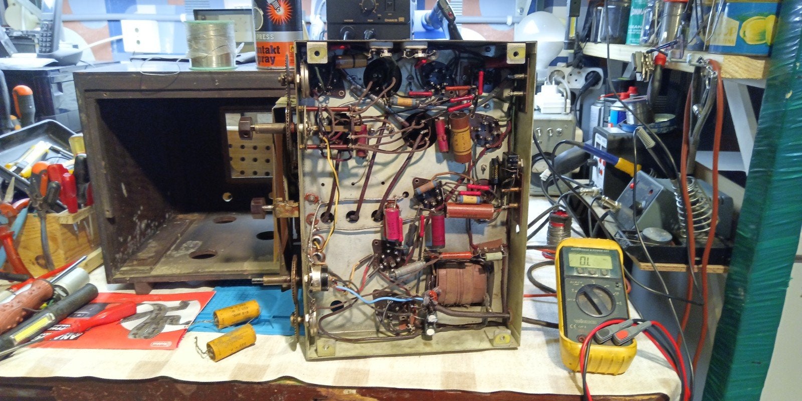 Erpé radio uit 1938 - Vintage buizenradio, Ophalen of Verzenden, Gebruikt, Radio