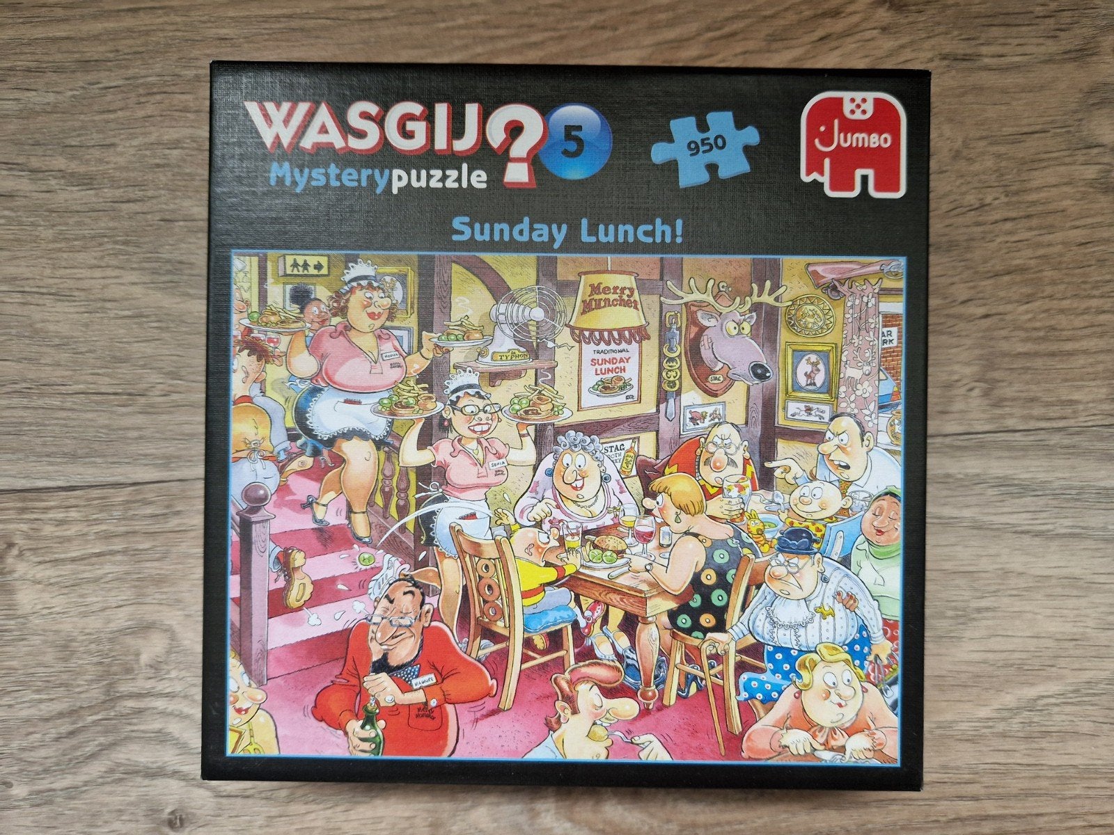 Wasgij? Mystery 5: Sunday Lunch! puzzel 950 stukjes, Ophalen of Verzenden, 500 t/m 1500 stukjes, Zo goed als nieuw, Legpuzzel