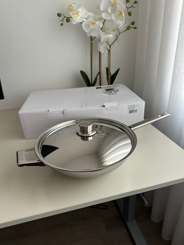 Simtronic Wokpan 30cm, Nieuw, Ophalen of Verzenden, Geschikt voor inductie, Rvs