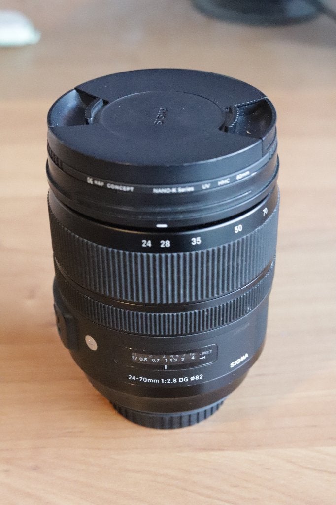 Sigma 24-70mm f/2.8 DG Art lens voor Canon EF mount, Audio, Tv en Foto, Gebruikt, Sigma, Handmatige focus, Ophalen of Verzenden