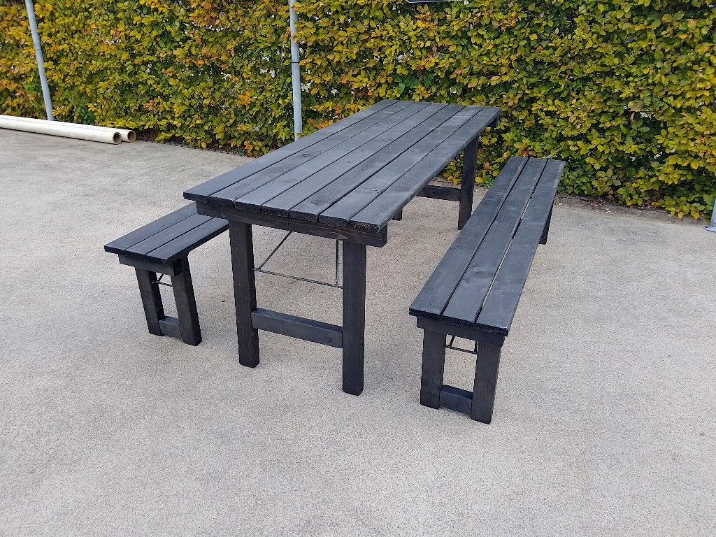 Biertafel set - Inklapbare tafel en banken, Ophalen, 6 zitplaatsen, Zo goed als nieuw, Bank