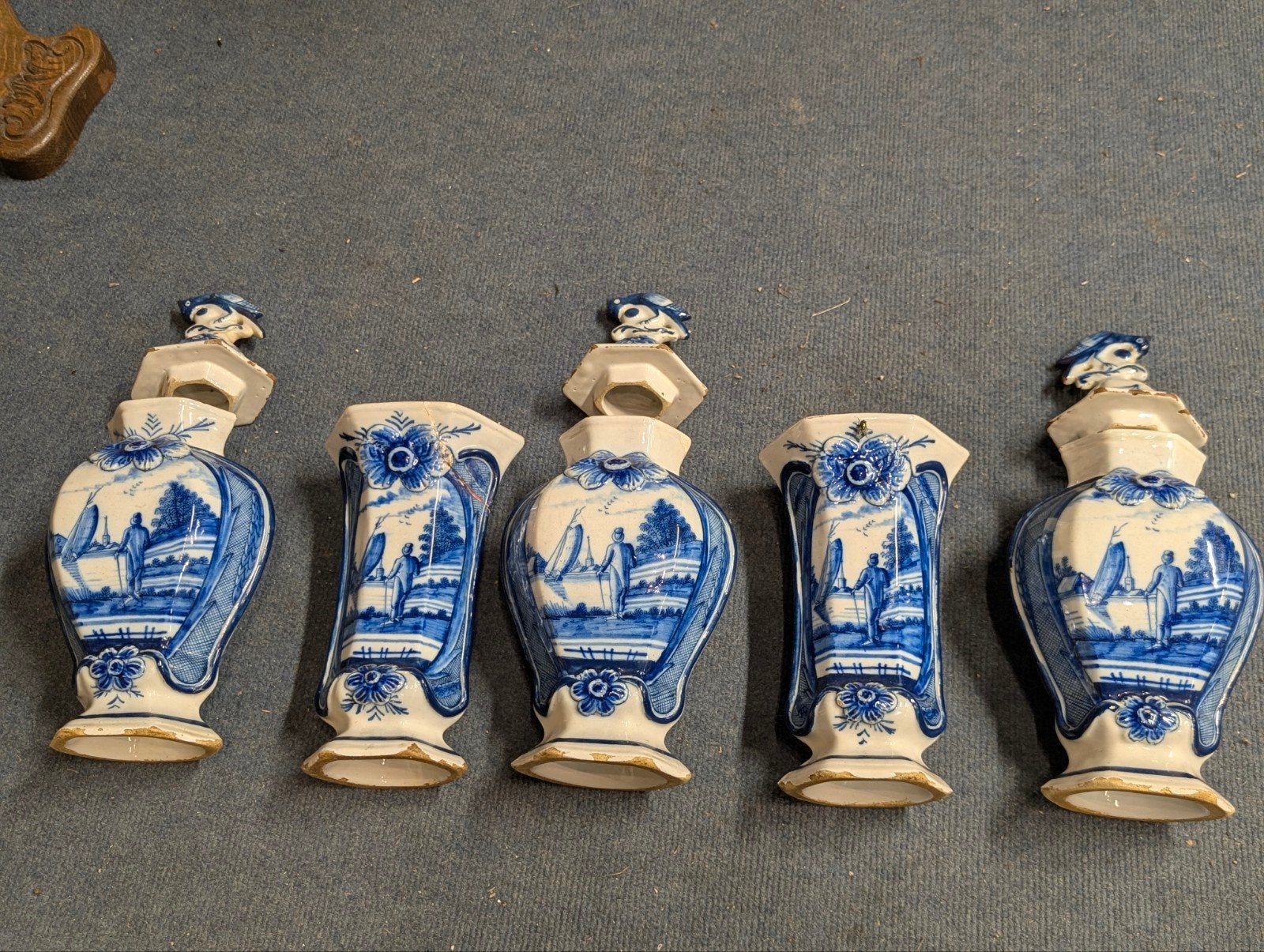 Antiek Hollands kast stel. Delfs blauw., Antiek en Kunst, Ophalen