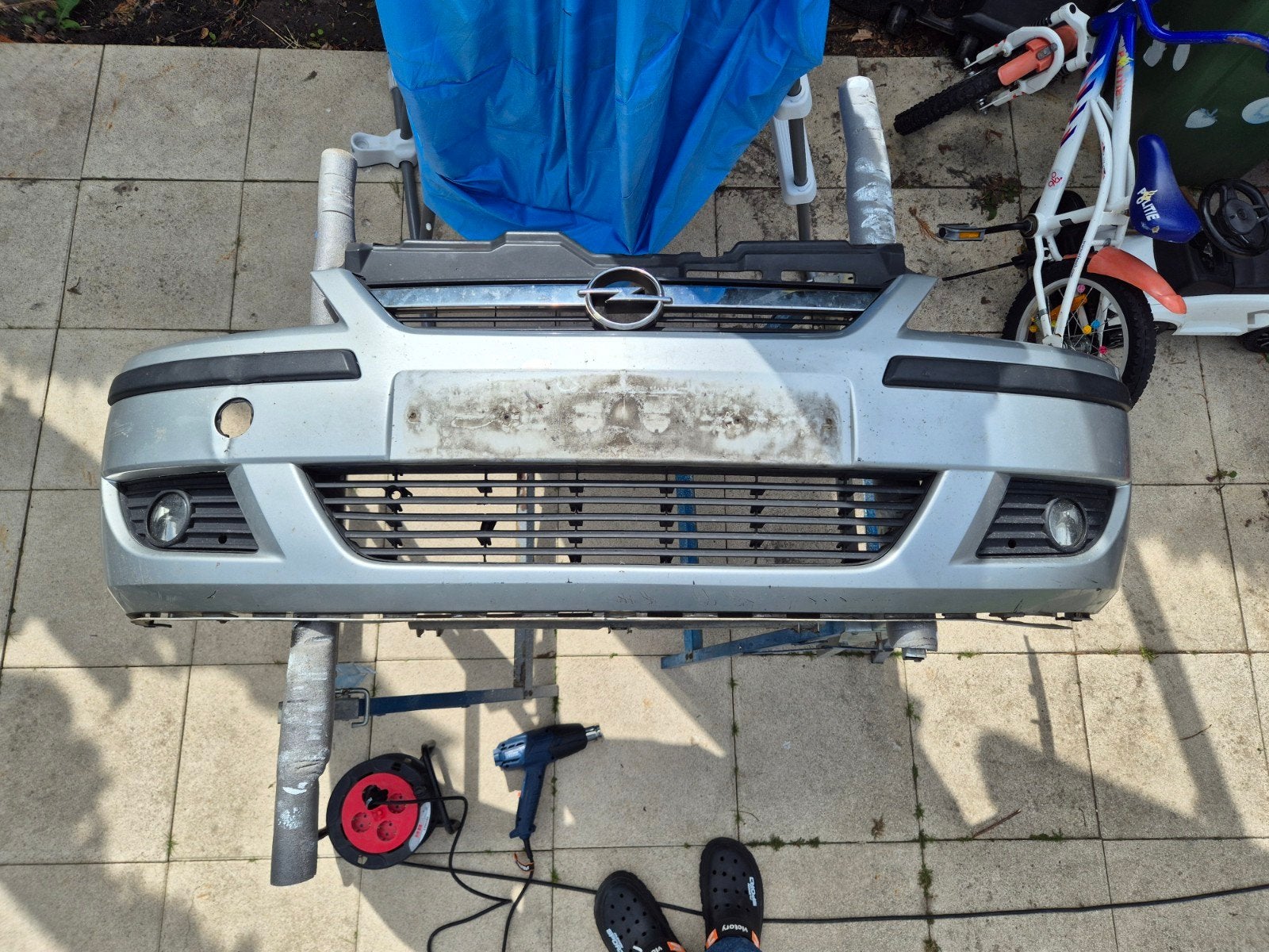 Voorbumper Opel Corsa 2005 met mistlampen Z157, Ophalen, Gebruikt, Voor, Opel