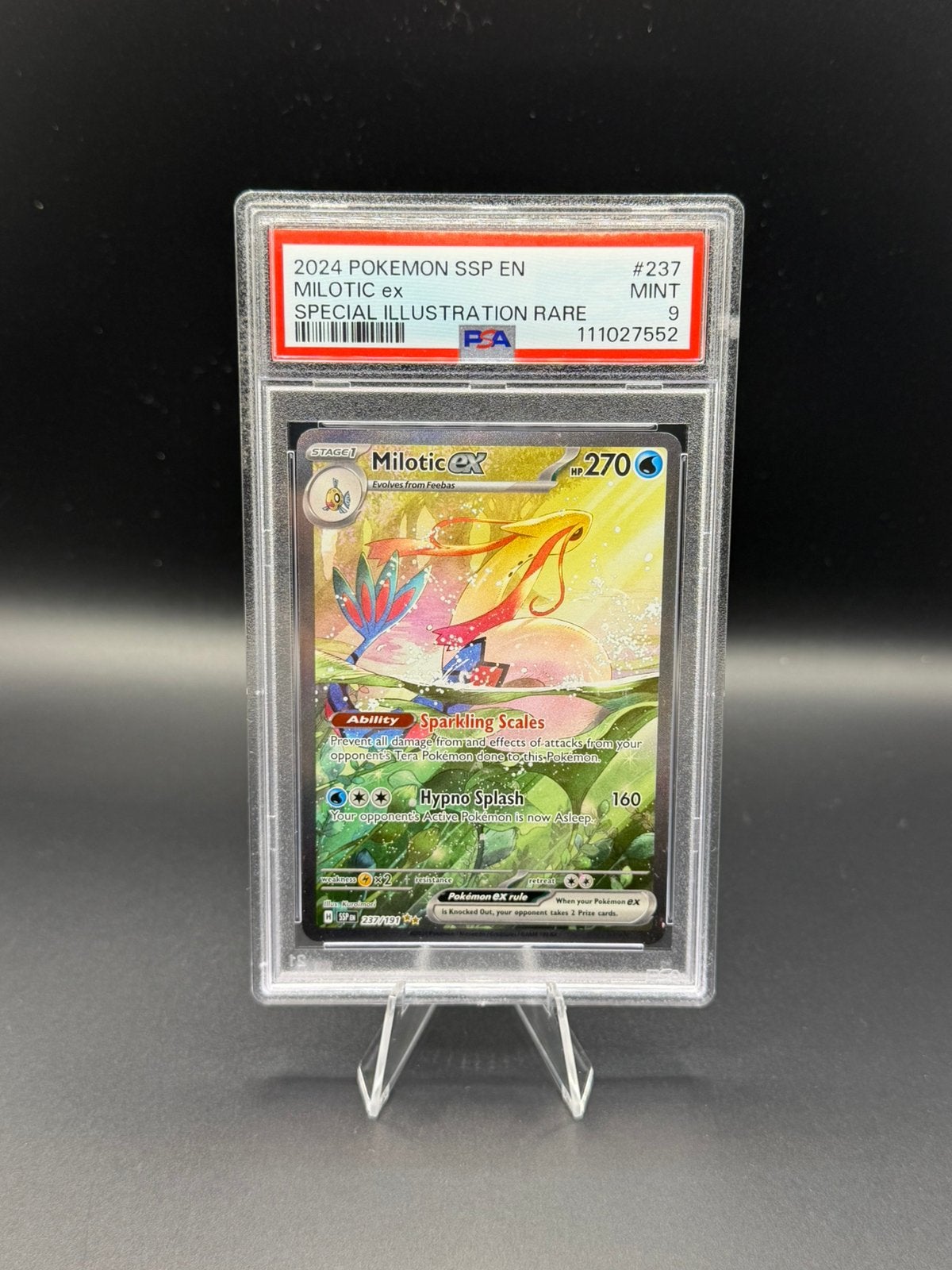 Pokemon Milotic ex #237 PSA 9, Hobby en Vrije tijd, Verzamelkaartspellen | Pokémon, Ophalen of Verzenden, Zo goed als nieuw