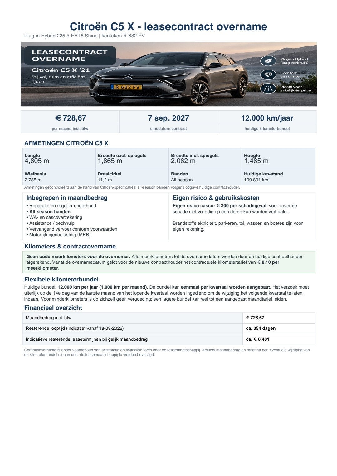 Citroën C5 X 1.6 Plug-in Hybrid 225pk E-eat8 2022 Grijs, Auto's, 1350 kg, Zwart, Stationwagon, 225 pk