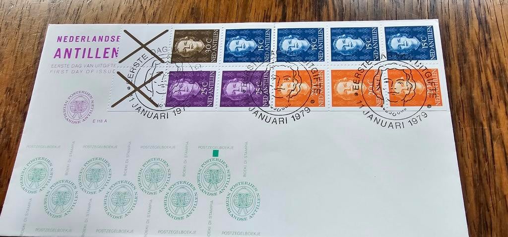 FDC Nederlandse Antillen Postzegelboekje Januari 1979, Postzegels en Munten, Postzegels | Nederlandse Antillen en Aruba, Verzenden