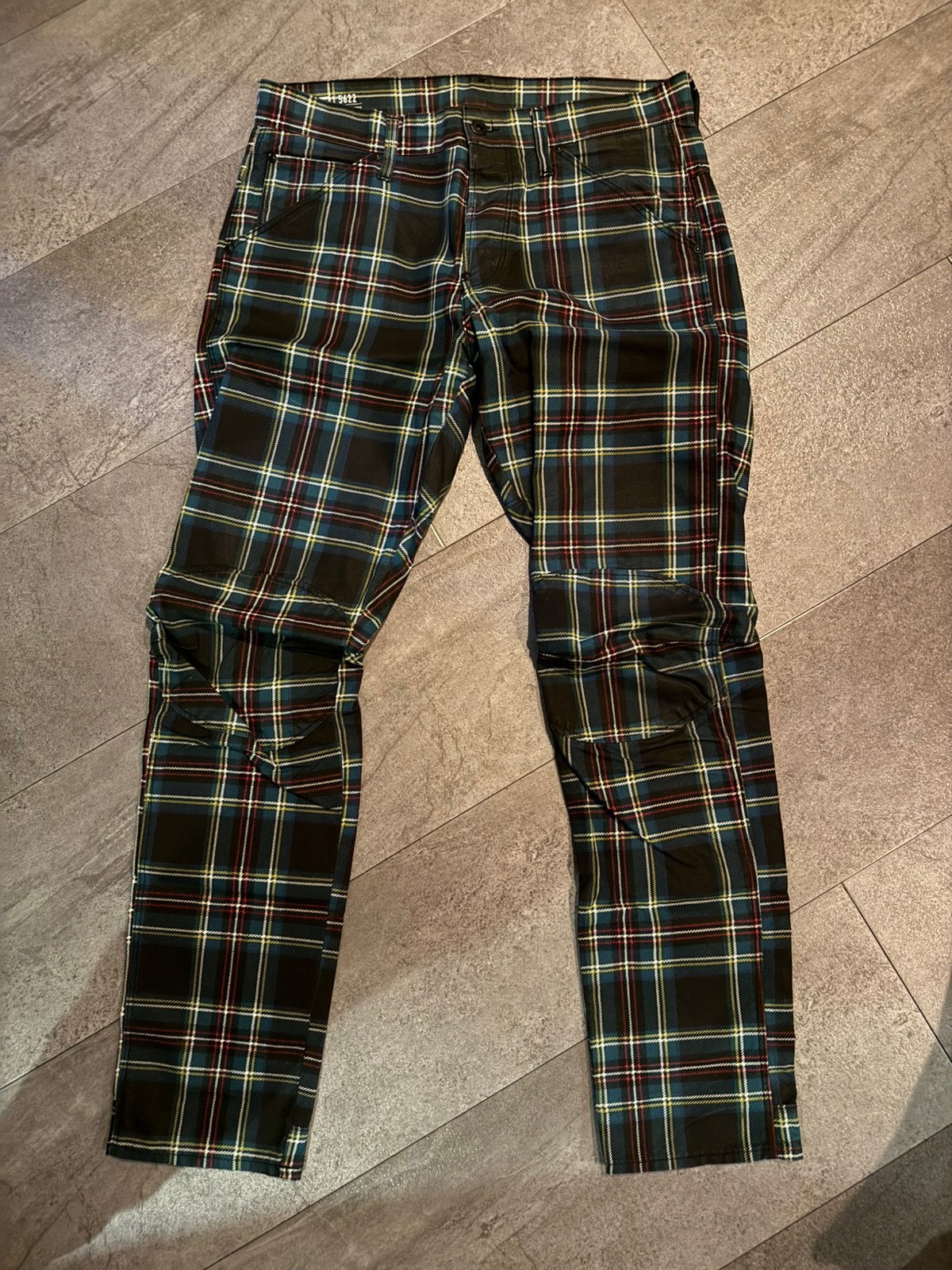 G-star X25 limited colour 5620 schotse ruit, Verzenden, Gedragen, Blauw, W32 (confectie 46) of kleiner