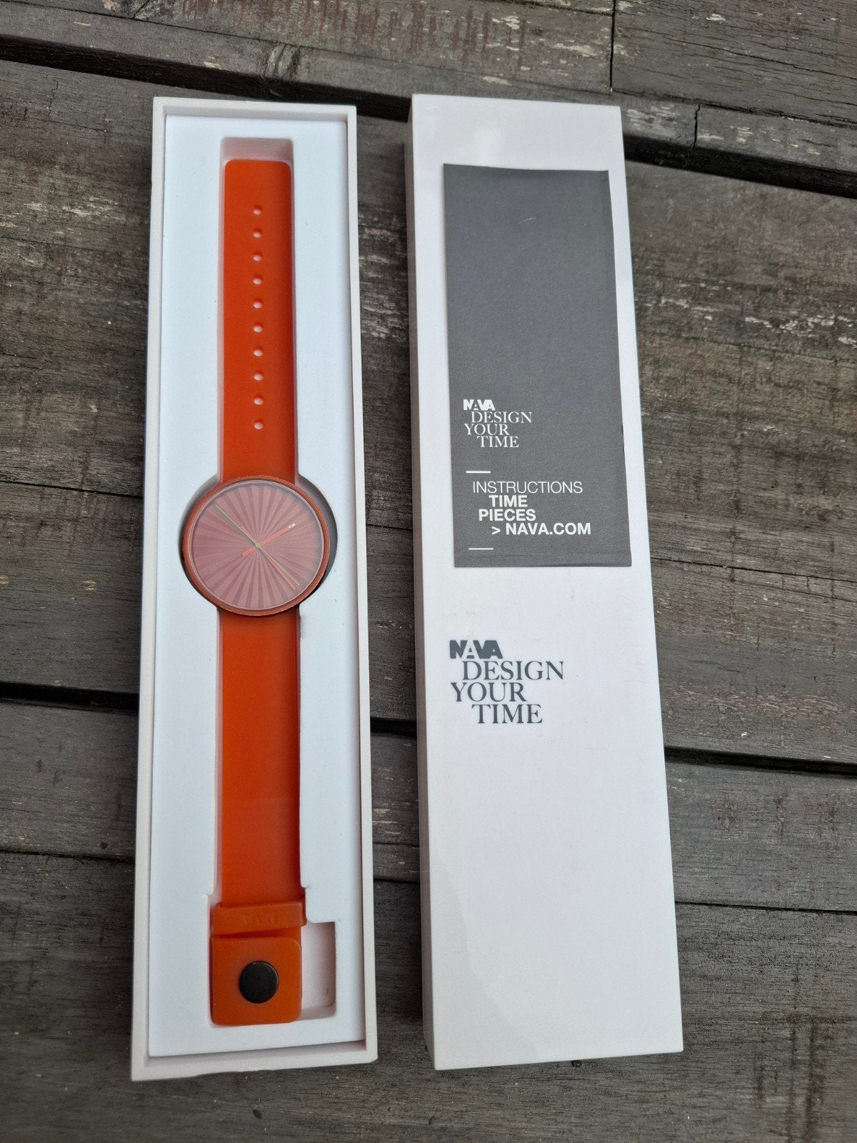 Nava Design Benjamin Hubert Horloge - Oranje, Overige merken, Kunststof, Polshorloge, Nieuw