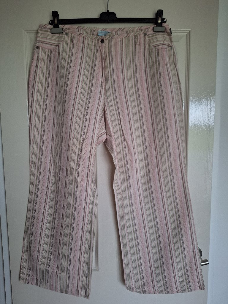 Wijde gestreepte zomerbroek. Dreamstar. Maat 46., Dreamstar, Maat 46/48 (XL) of groter, Ophalen of Verzenden, Zo goed als nieuw