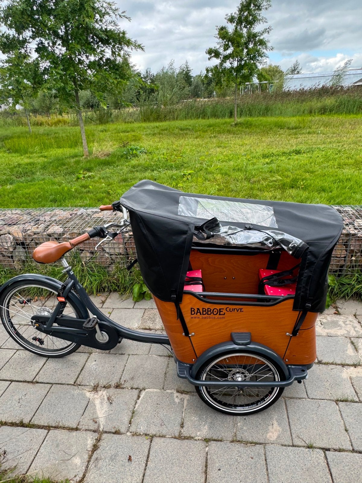 Babboe Curve Bakfiets - niet elektrisch met Huif, Gebruikt, Huif, 2 kinderen, Schijfrem