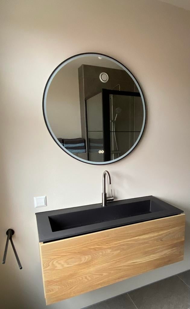 Badkamerspiegel Hipp Design, 80 cm, met verlichting !!NIEUW!, Ophalen, Rond, Nieuw, 75 tot 100 cm