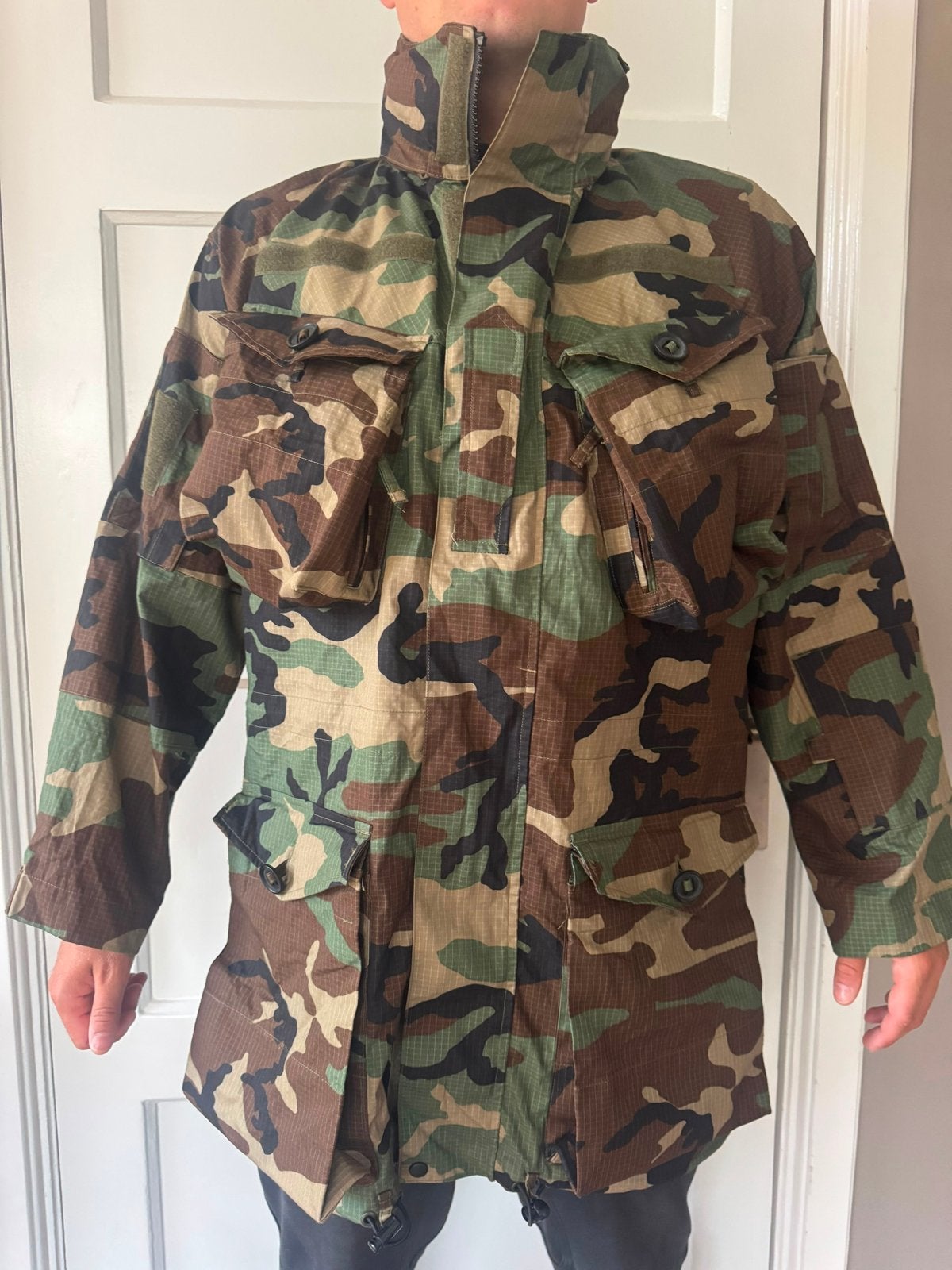 Defensie Gevechtsjas Woodland Ripstop - Smock / Parka, Ophalen of Verzenden, Zo goed als nieuw, Maat 52/54 (L), Meerkleurig