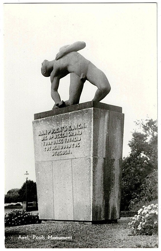 Axel (z), pools monument ongelopen, uitgave herrebout,, Verzenden, 1940 tot 1960, Ongelopen, Zeeland