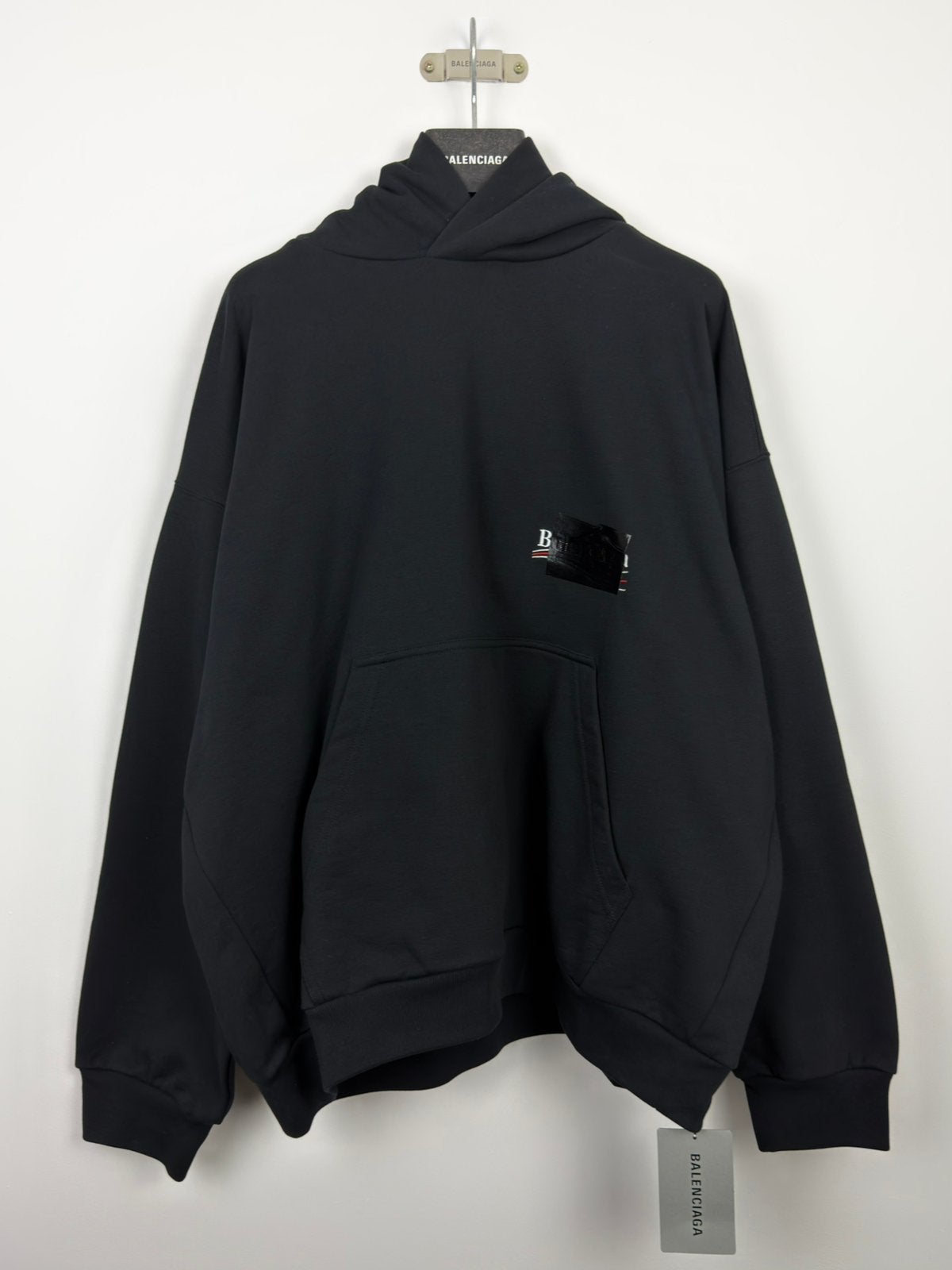 Balenciaga Gaffer Hoodie Zwart Black Maat S, Ophalen of Verzenden, Nieuw, Maat 46 (S) of kleiner, Zwart