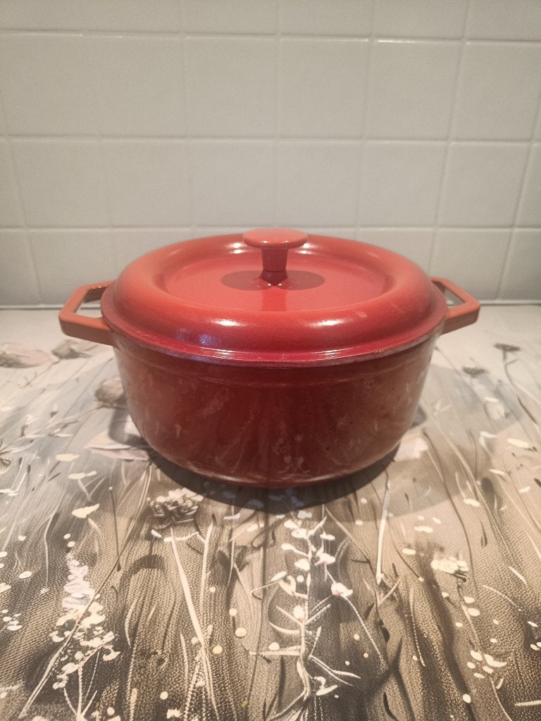 Gietijzeren braadpan voor gasfornuis, Huis en Inrichting, Keuken | Potten en Pannen, Ophalen, Met deksel, Zo goed als nieuw, Overige merken