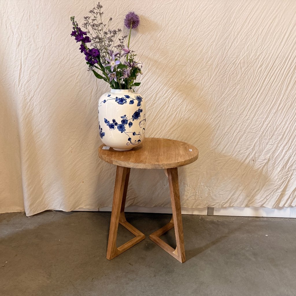 houten bijzettafel – massief teak - Gratis bezorgd, 45 tot 60 cm, TTM Wonen, Meubels – (Perzische) Tapijten en Woonaccessoires
