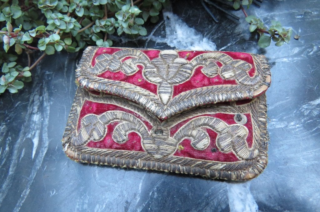 Antiek Ottomaans envelopmodel portemonnee uit 1640? of 1840?, Antiek en Kunst, Ophalen of Verzenden, Dames
