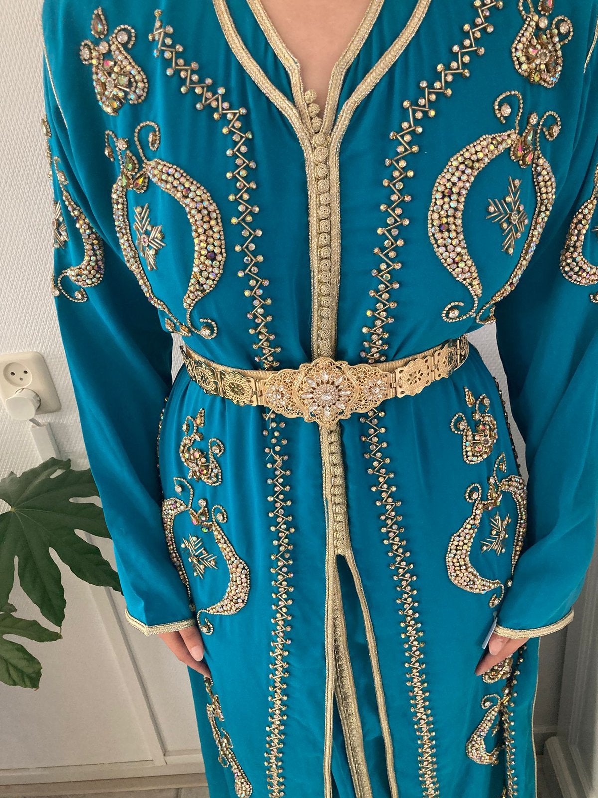 Tekchieta marokaanse jurk takchieta lebsa caftan, Ophalen, Zo goed als nieuw, Maat 38/40 (M), Overige typen