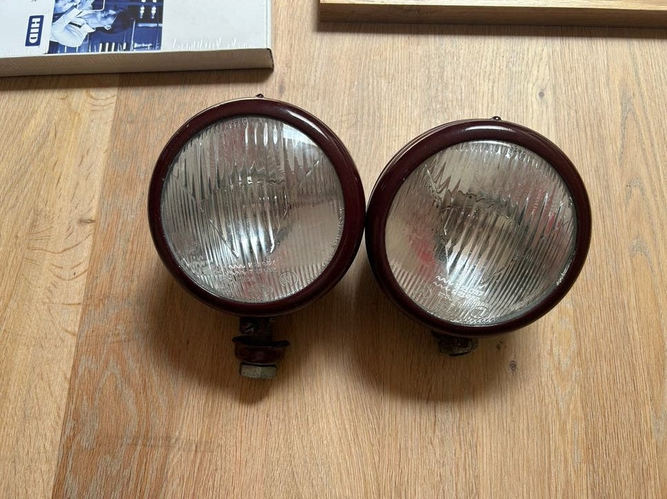 Set van 2 oldtimer koplampen, Ophalen of Verzenden, Gebruikt, Universele onderdelen