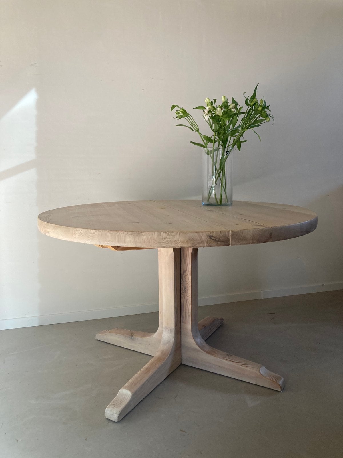 Midcentury vintage Zweedse ronde eettafel uitschuifbaar, Ophalen, Gebruikt, 100 tot 150 cm, Midcentury vintage retro jaren 60 jaren 70 Zweeds