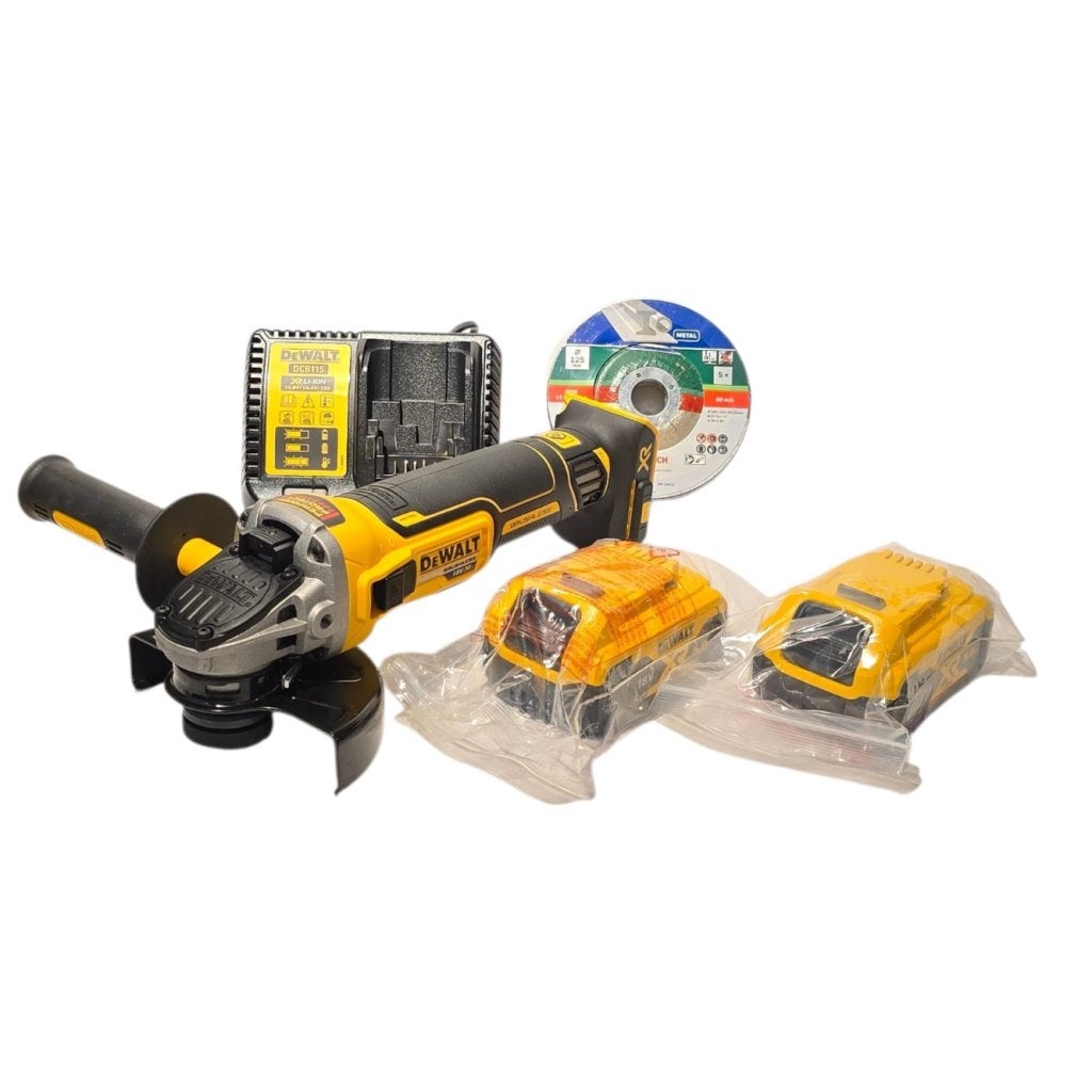 DeWALT DCG405P3 Accu haakse slijper 125mm 18V XR 5.0Ah, Doe-het-zelf en Verbouw, Gereedschap | Slijpmachines, Dewalt, Zo goed als nieuw