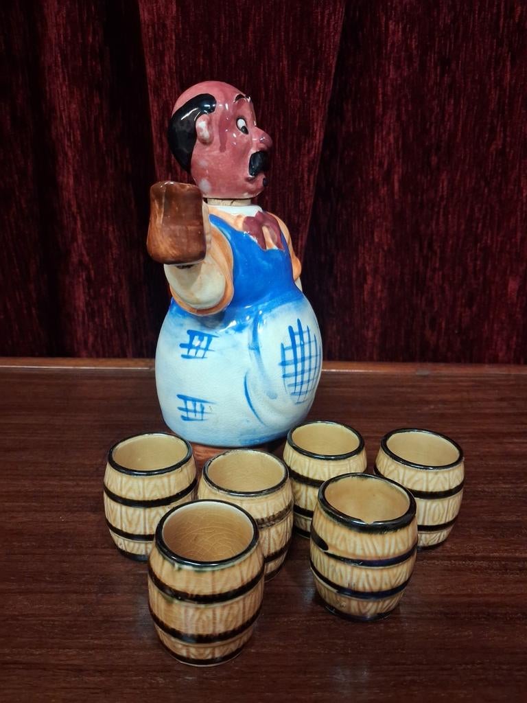 Vintage porselein drankhouder schenkkan, Ophalen of Verzenden