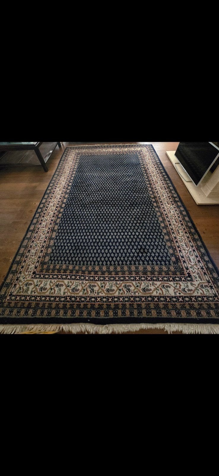Indiaanse 100% handgeknoopte tapijt, Ophalen, Gebruikt, Rechthoekig, 200 cm of meer