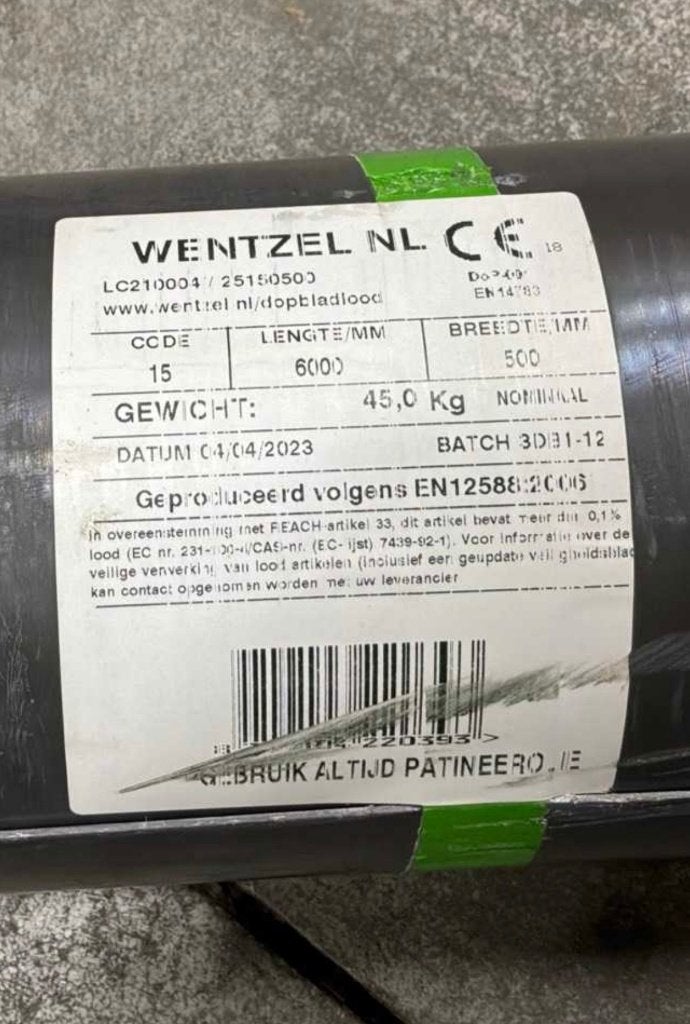 Bladlood Daklood Snijlood 6000mm x 500mm 45 KG, Ophalen of Verzenden