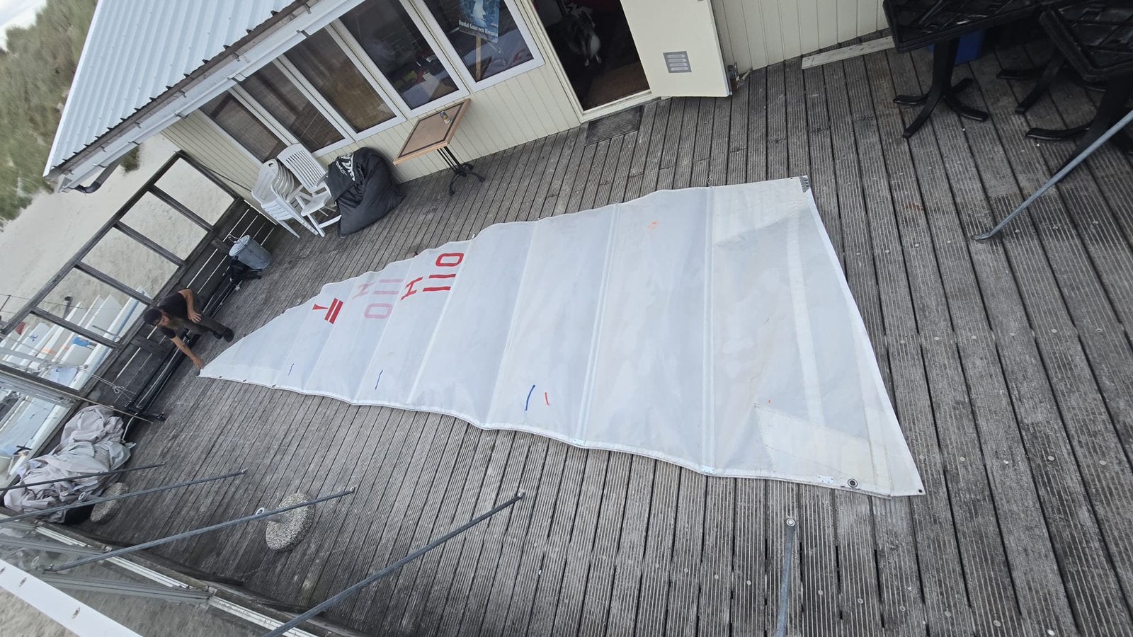 Grootzeil voor een Hobie 17, Watersport en Boten, Ophalen of Verzenden, Gebruikt