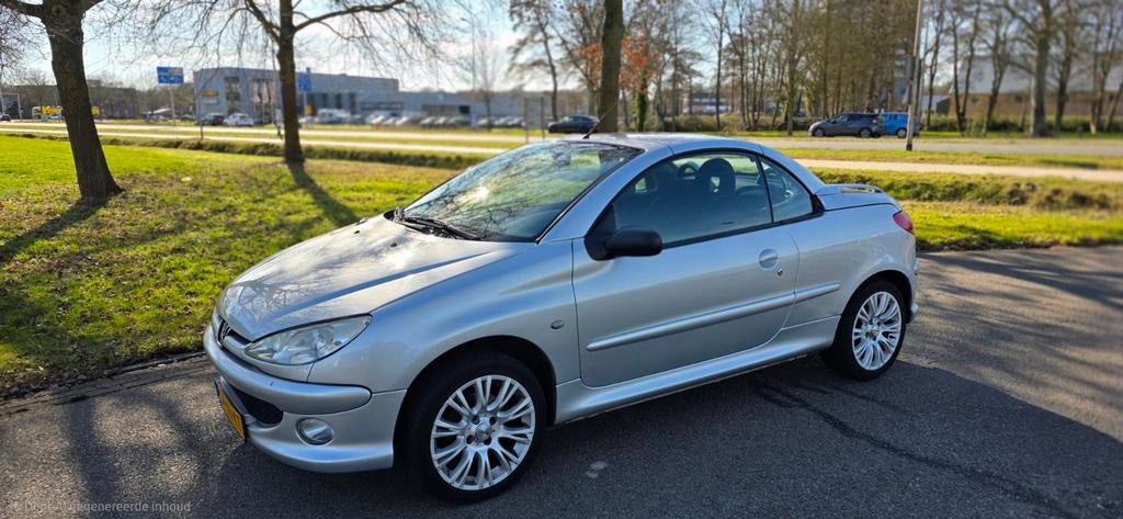 Peugeot 206 1.6 16V CC 2003 Grijs, Voorwielaandrijving, Stof, 4 cilinders, Cabriolet