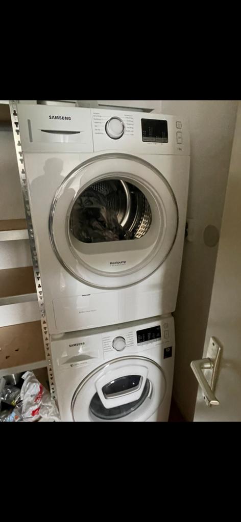Samsung Wasmachine + droger, 1200 tot 1600 toeren, 8 tot 10 kg, Ophalen of Verzenden, Zo goed als nieuw