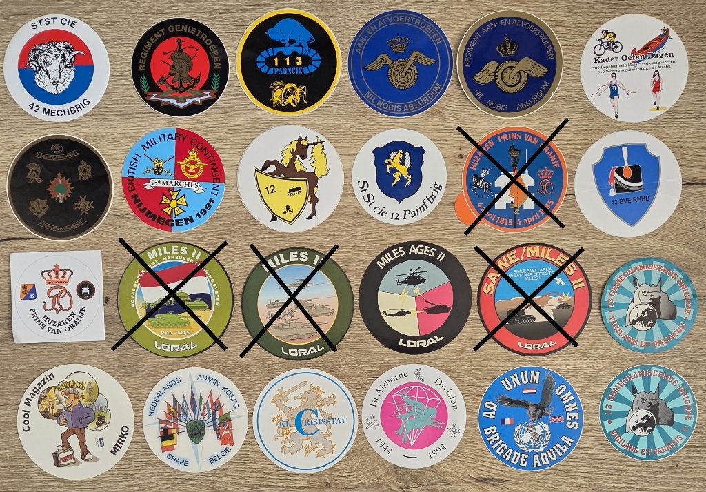stickers Defensie/Landmacht 5, Ophalen of Verzenden, Zo goed als nieuw