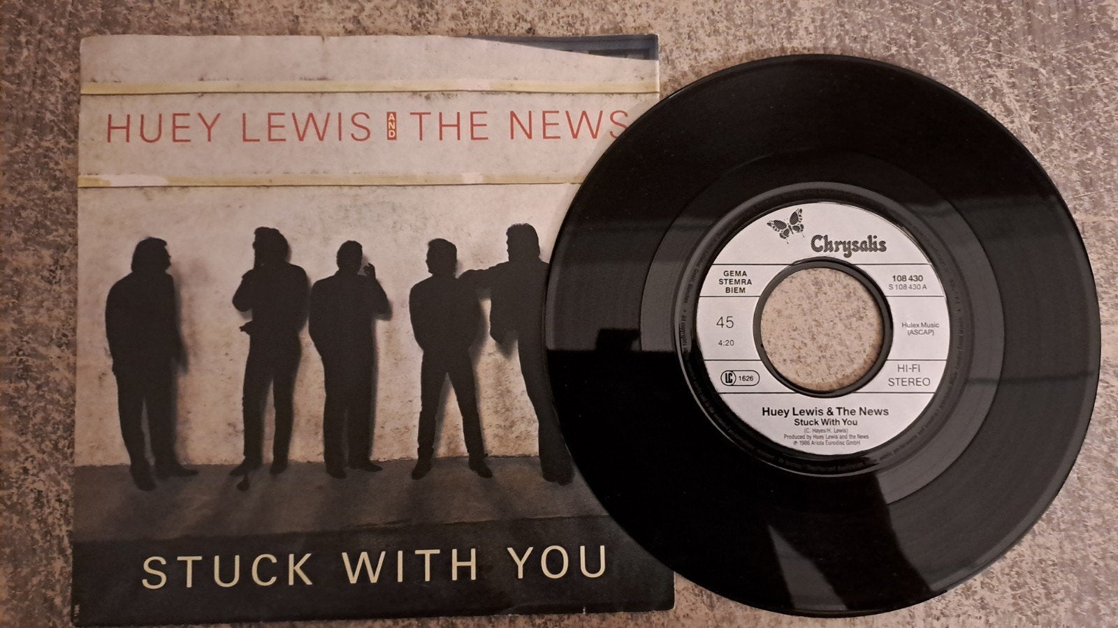huey lewis and the news  - stuck with you, Gebruikt, 7 inch, Pop, Fotohoes