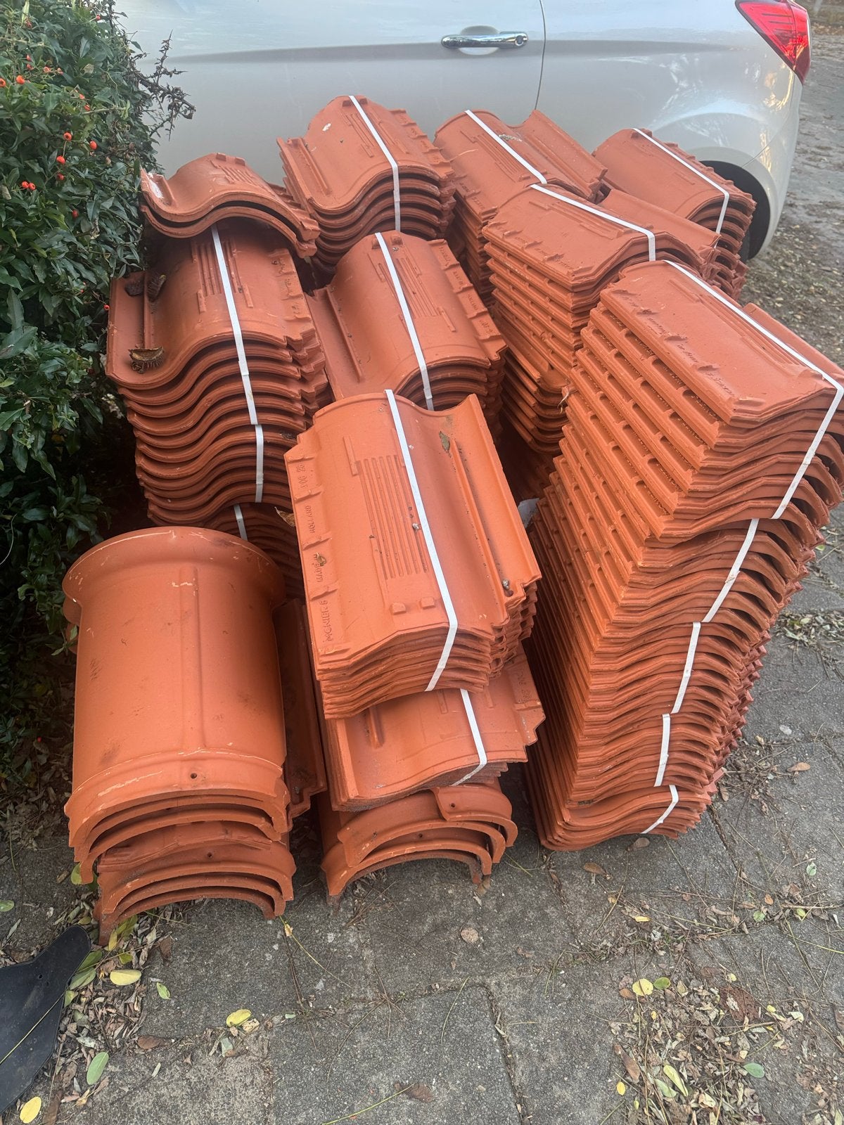 37x 6 stuks dakpannen - Oranje/Rood, Ophalen, Gebruikt, Steen of Klei, 15 m² of meer