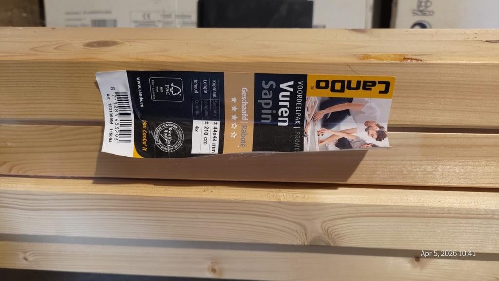 2 sets van 4x CanDo palen 44x44x210, Doe-het-zelf en Verbouw, Hout en Planken, Ophalen, 25 tot 50 mm, Balk, Minder dan 200 cm