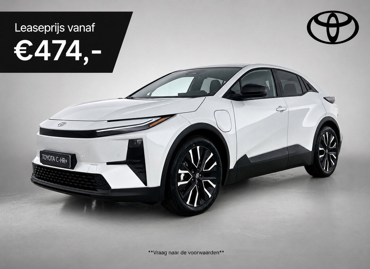 Toyota C-HR+ First Edition 77 kWh *EV-Deal* | Stoel en stuur, Auto's, Stof, 24 min, Wit, Origineel Nederlands