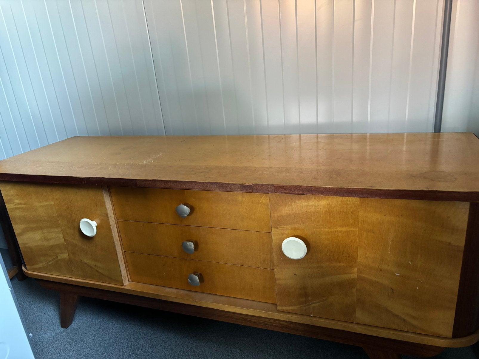 Dressoir/ tv meubel vintage, Gebruikt, Jaren 60, Met lade(s), 150 tot 200 cm