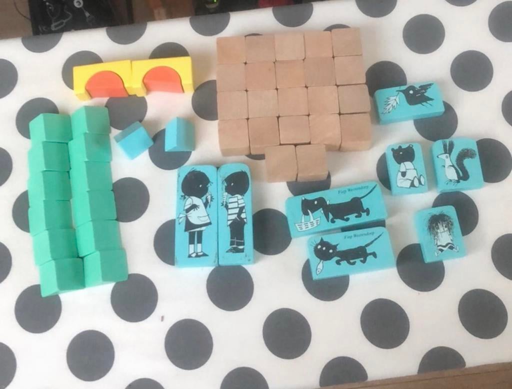 Houten blokken Jip&Janneke, Ophalen of Verzenden, Gebruikt, Overige typen