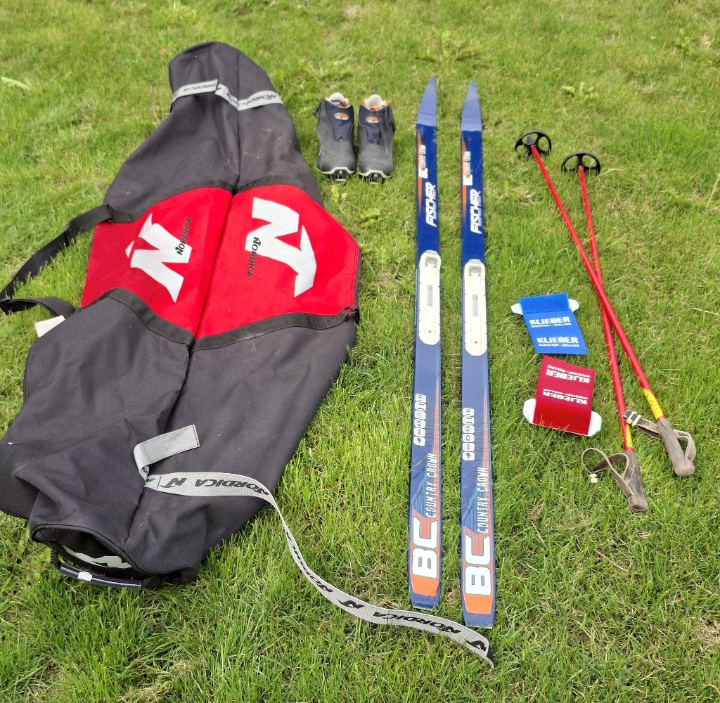 Langlauf ski set, Sport en Fitness, Skiën en Langlaufen, Ophalen, Ski's, Fischer, Gebruikt