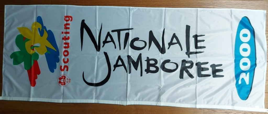 scouting banner Nationale Jamboree 2000, Ophalen of Verzenden, Zo goed als nieuw, Overige typen