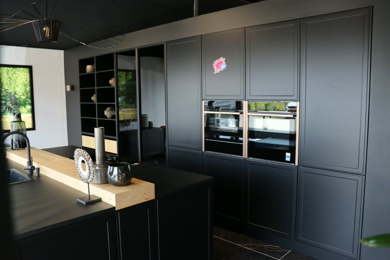 Nolte zwarte kaderkeuken | luxe NEFF apparatuur | kookeiland, Ophalen, Nieuw, Overige typen