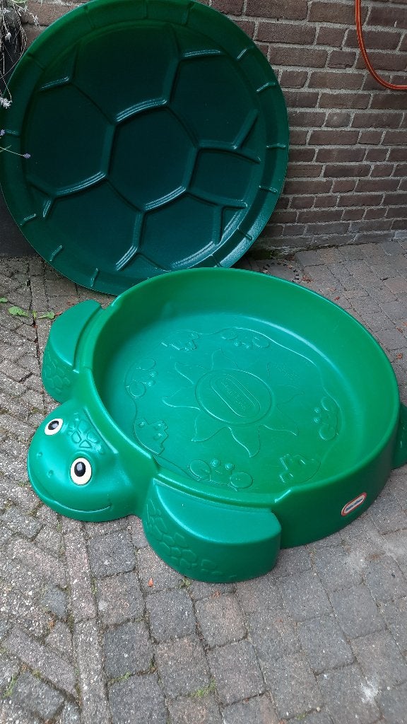 zandbak groen schildpad little tikes, Ophalen, Zo goed als nieuw