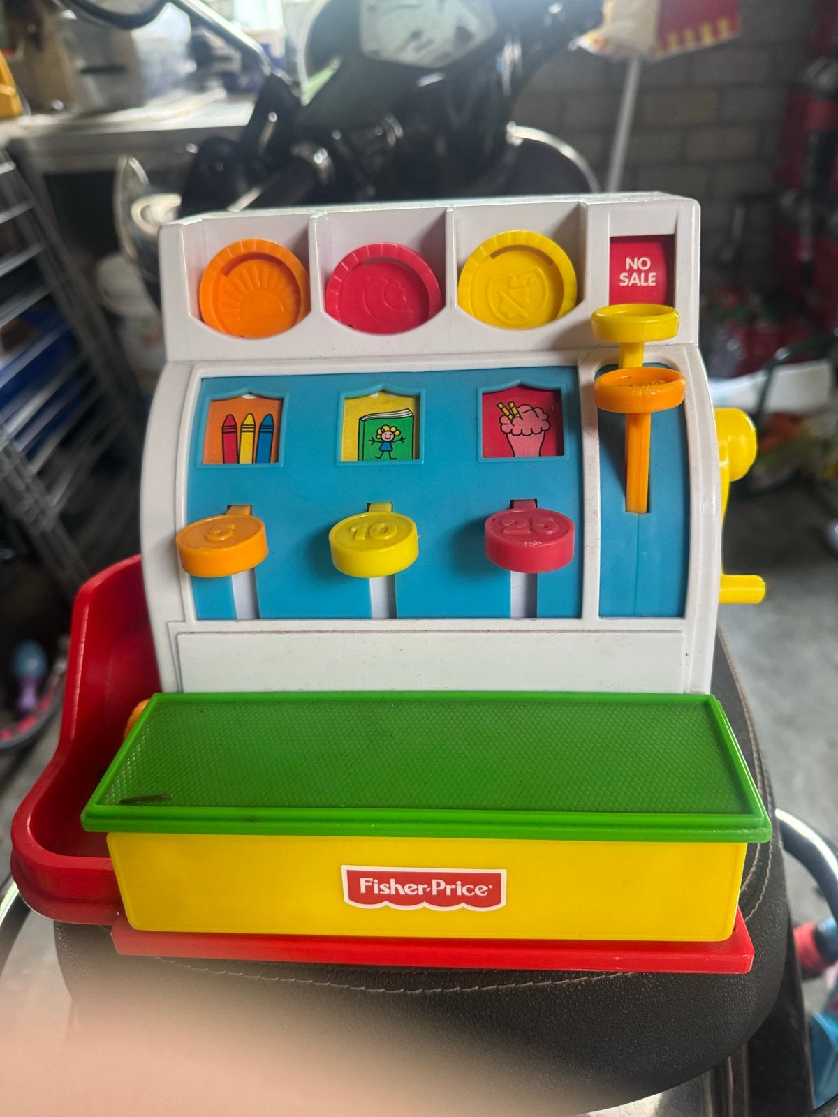 Fisher-Price Vintage Speelgoed Kassa - Educatief Spel, Ophalen, Gebruikt, Jongen of Meisje