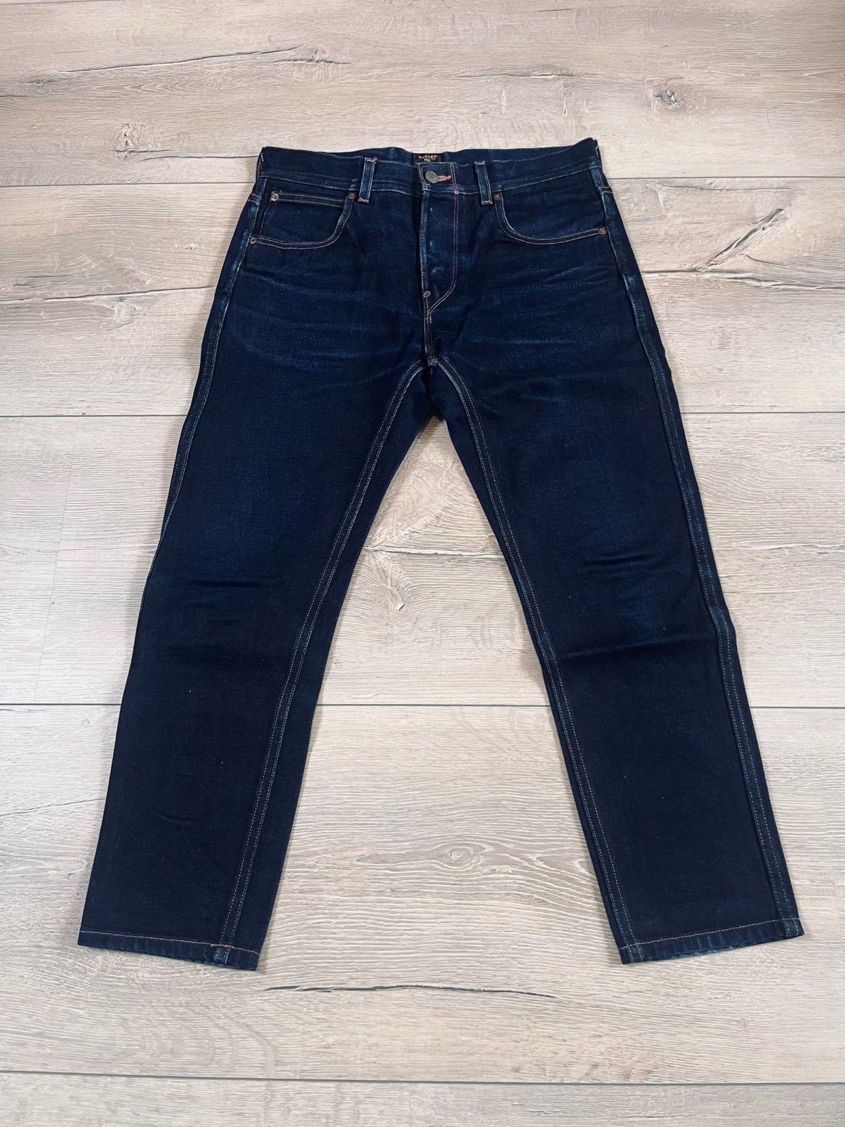 Lee 101 Cinch Tapered W31 L30, Ophalen of Verzenden, Zo goed als nieuw, Blauw, W32 (confectie 46) of kleiner