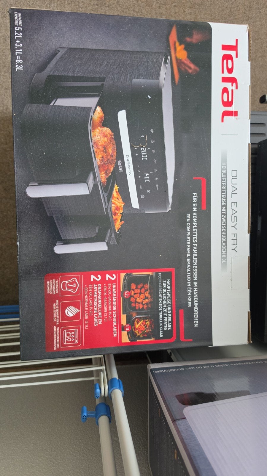Tefal Dual Easy Fry Airfryer - Nieuw in doos!, Ophalen of Verzenden